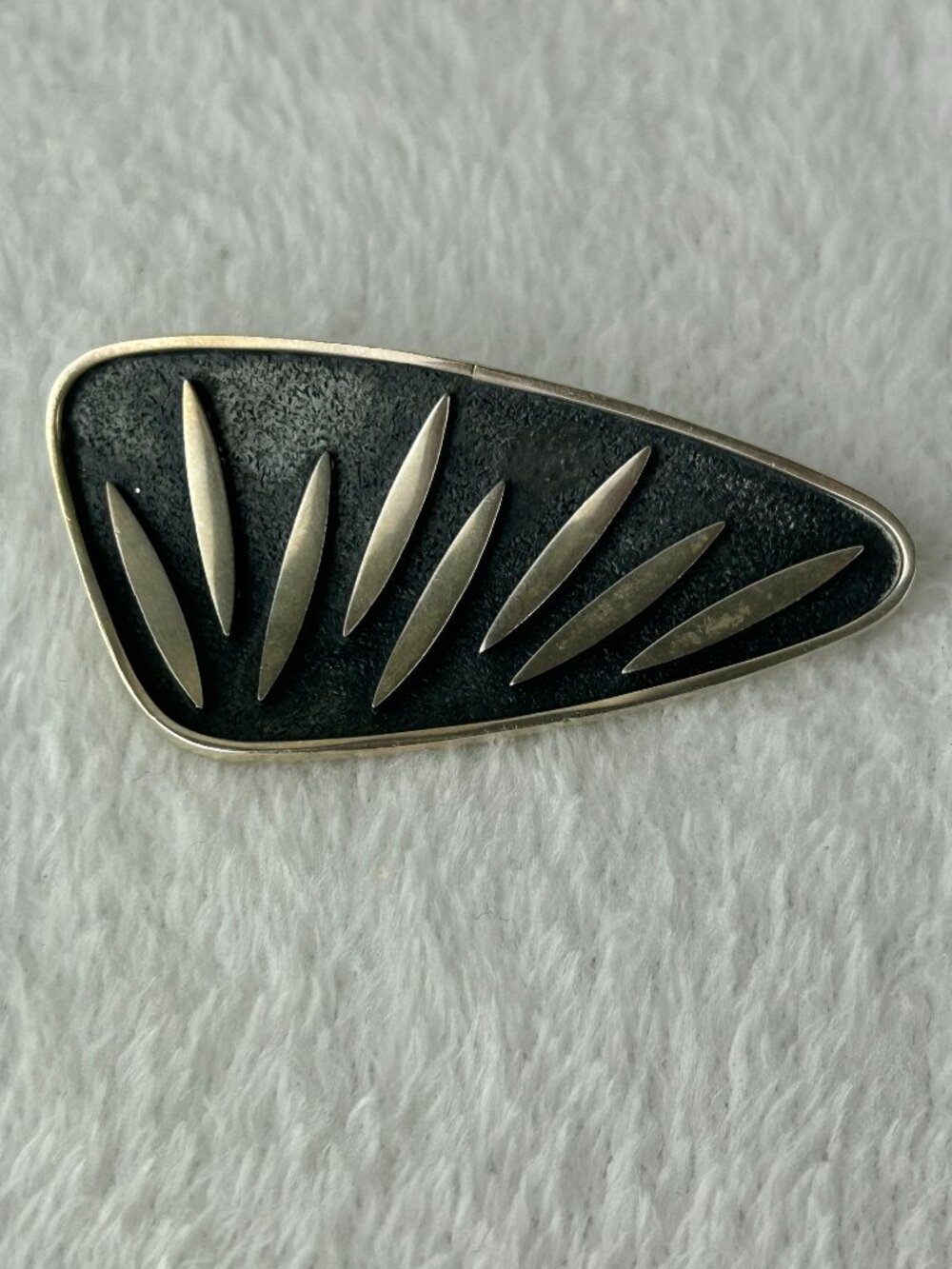 Vintage 1953 Rudolf Andresen - Denmark. Sterling Silver Larg Modernist Brooch